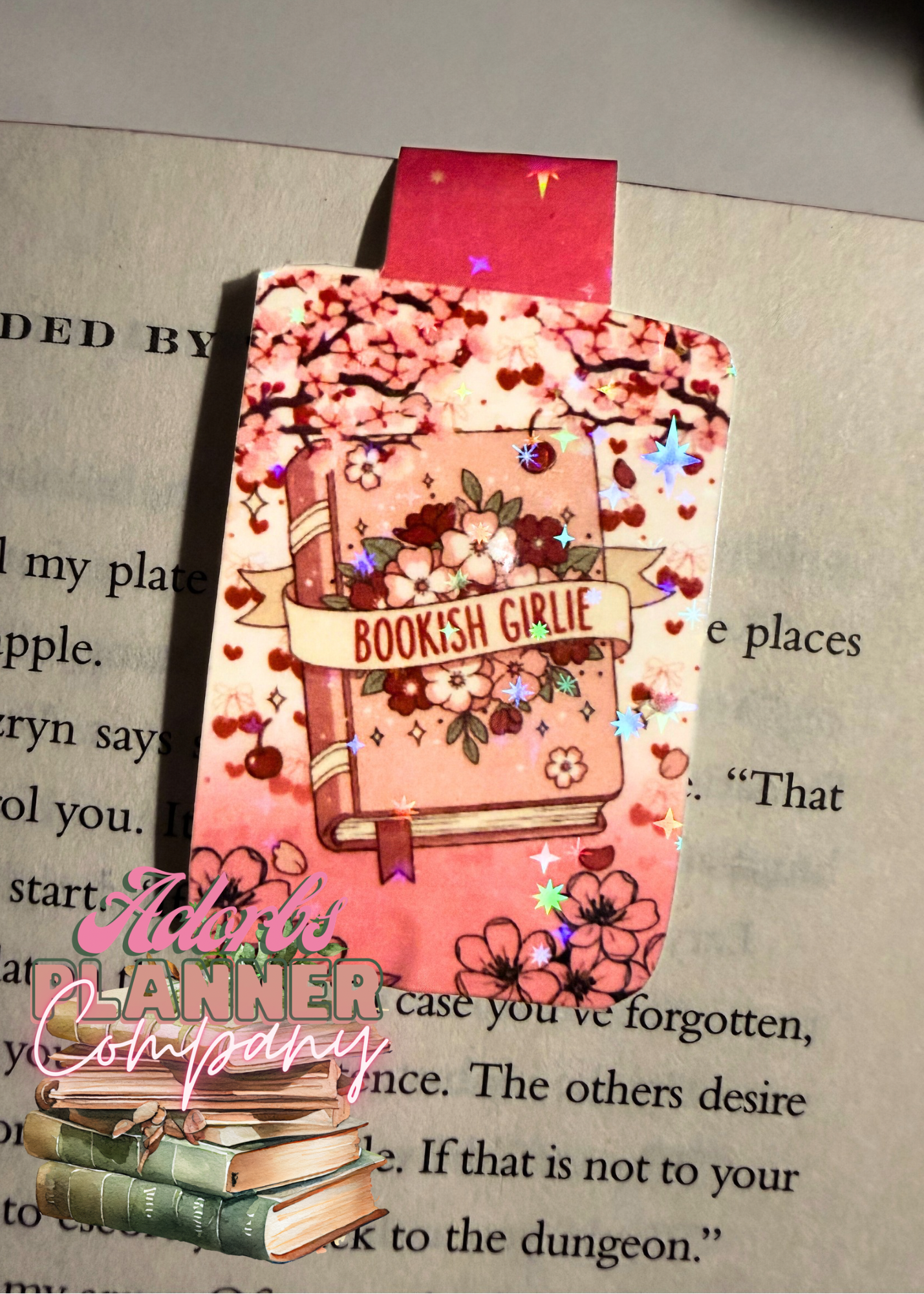 Bookish Girlie Magnetic Bookmark | Cherry Blossoms | Florals | Pink Aesthetic | Book Lover #BKGRL2601