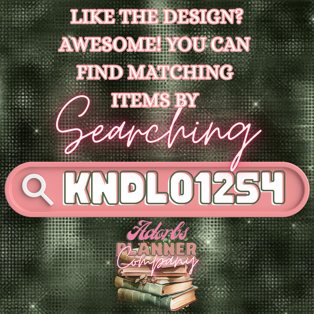 #KNDL01254-‘Kindle Girly’ Kindle Insert | E-Reader Insert | Book Lover Gift | Bookish Stationery | Print and Ship | Various Sizes | Handmade by Adorbs Planner Company