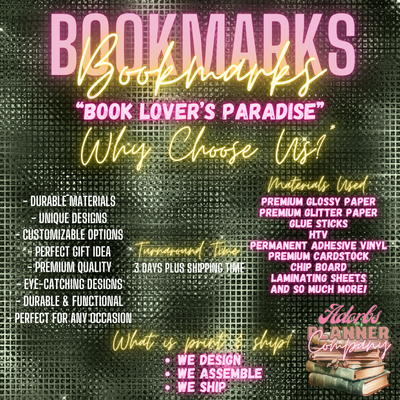 Bookish Girlie Magnetic Bookmark | Cherry Blossoms | Florals | Pink Aesthetic | Book Lover #BKGRL2601