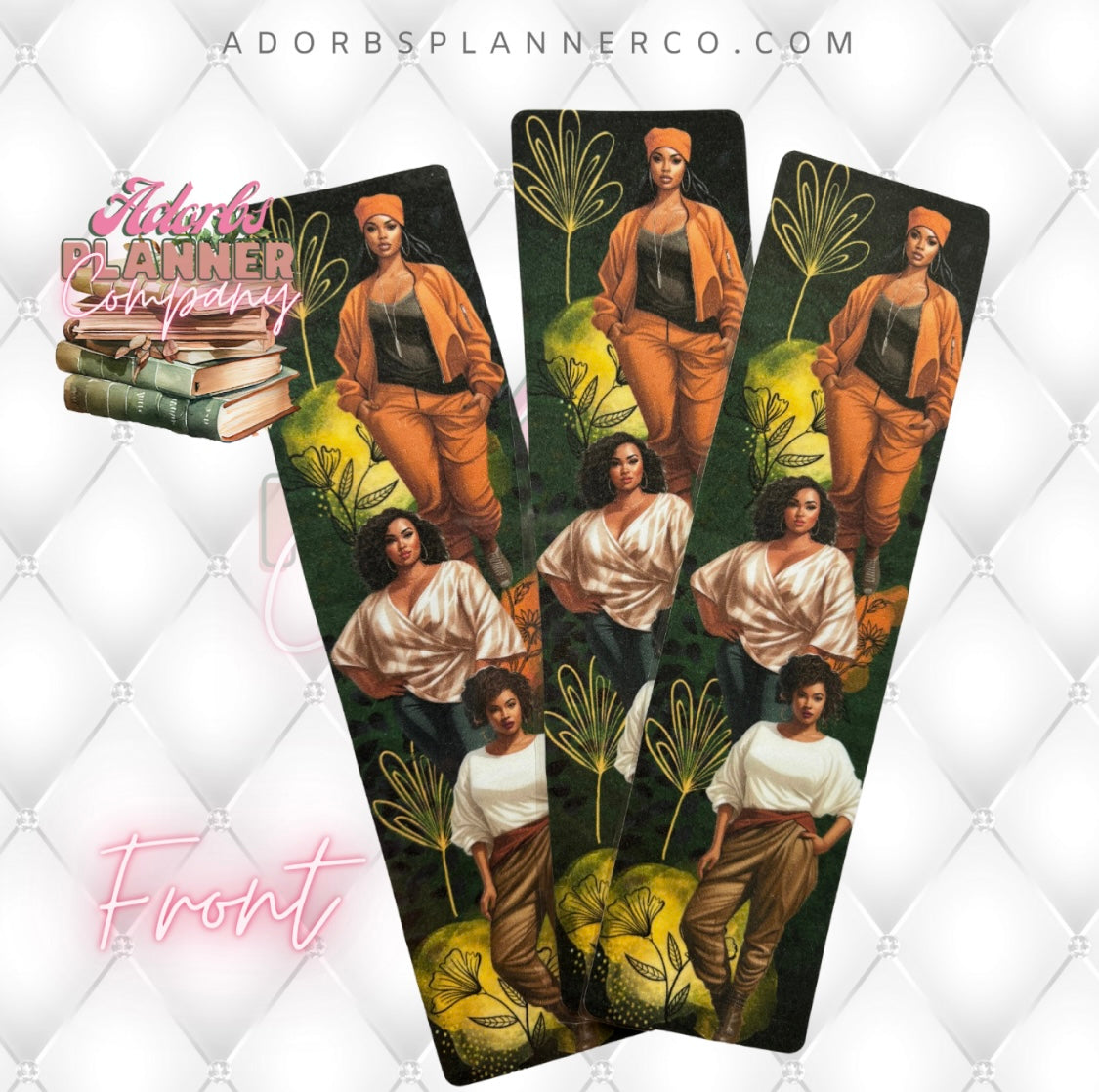 Adorbs Planner Co. ‘New Beginnings' Bookmark -Beautiful African American Women / Fall Autumn